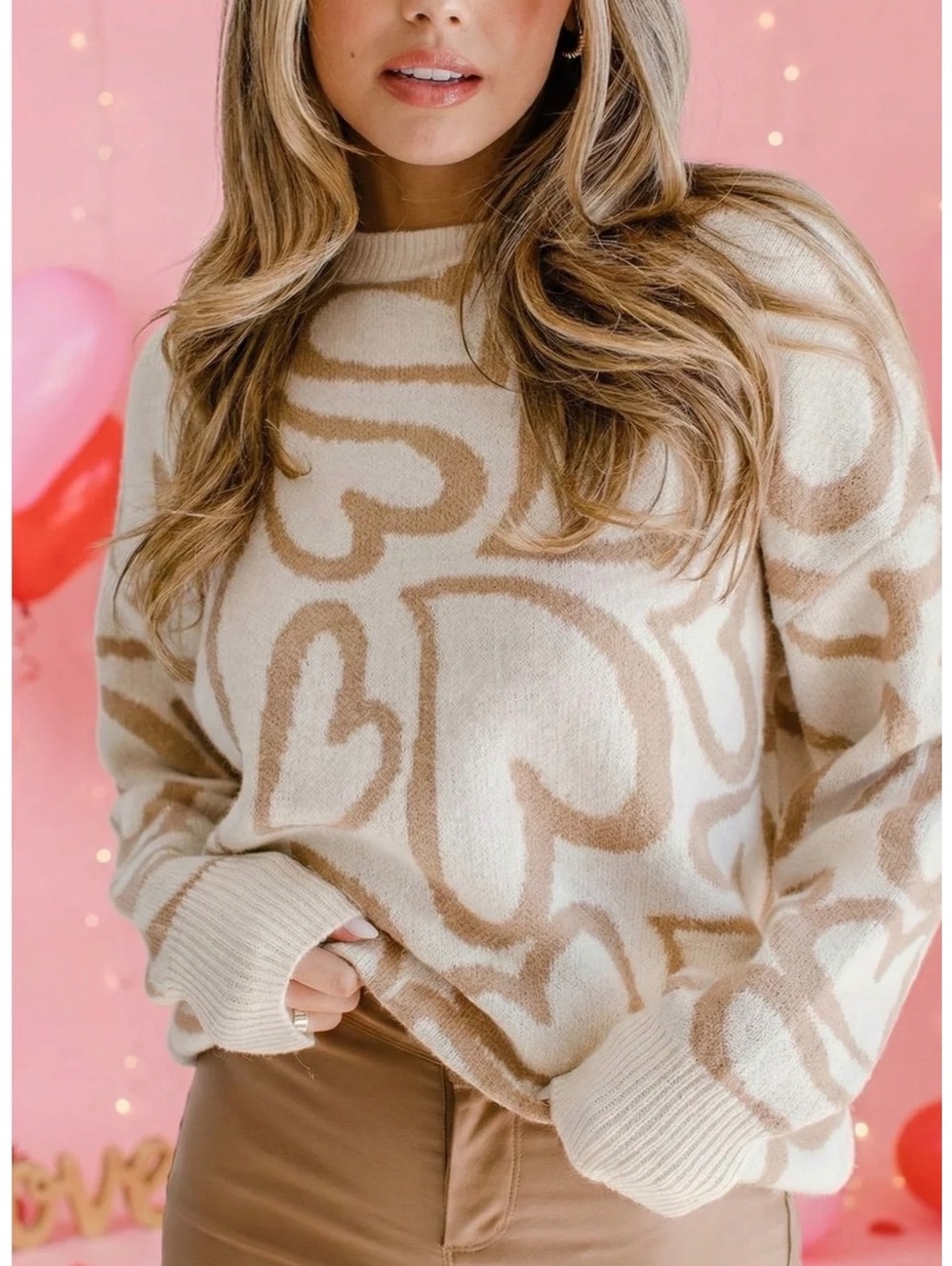 Cream & Beige Altr’d State Comfy Hearts